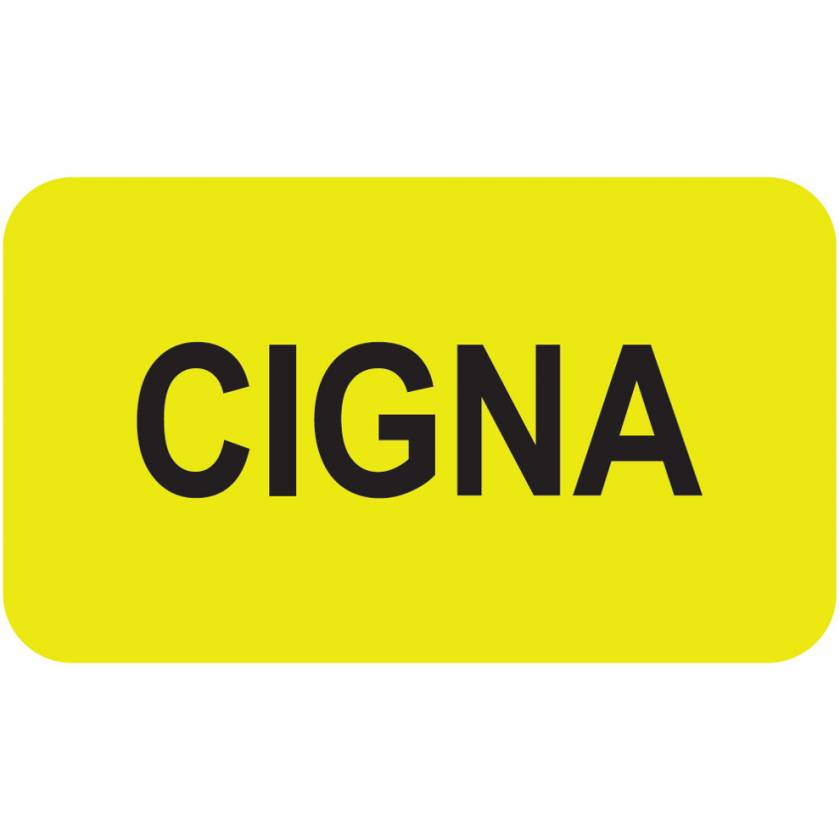 CIGNA Label - Size 1 1/2"W x 7/8"H