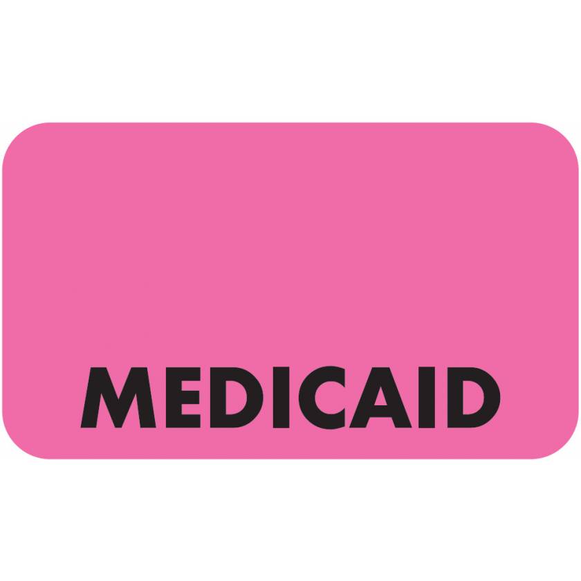 MEDICAID Label - Size 1 1/2"W x 7/8"H