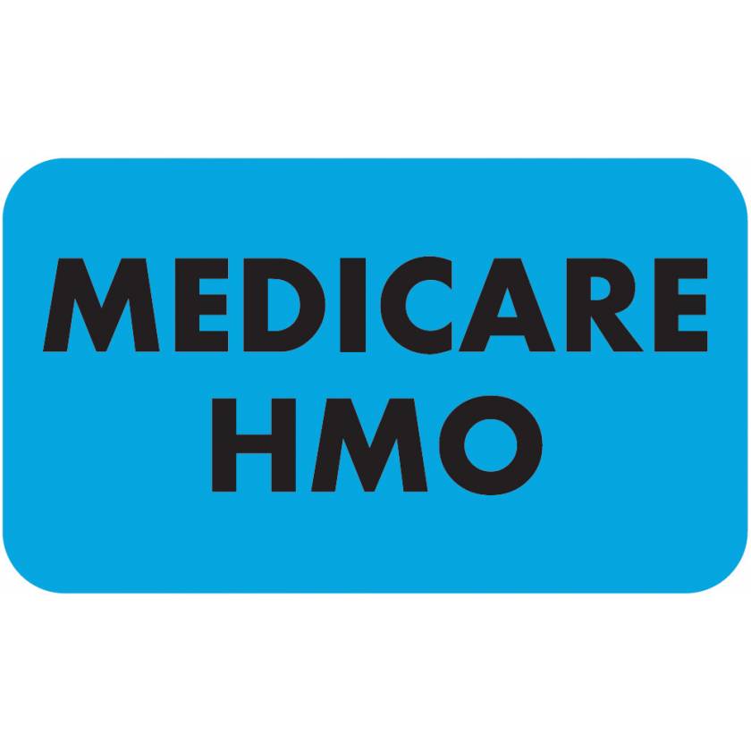 MEDICARE HMO Label - Size 1 1/2"W x 7/8"H