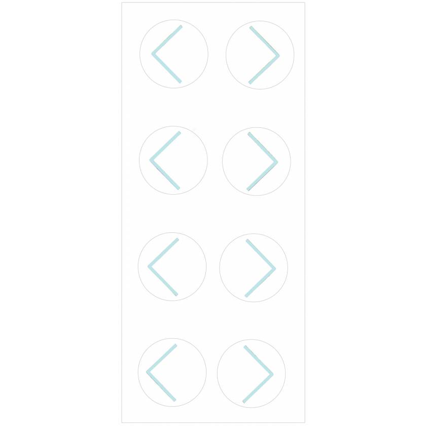 PortalMark Radiation Treatment Corner Sheet Labels for Dark Skin Surfaces