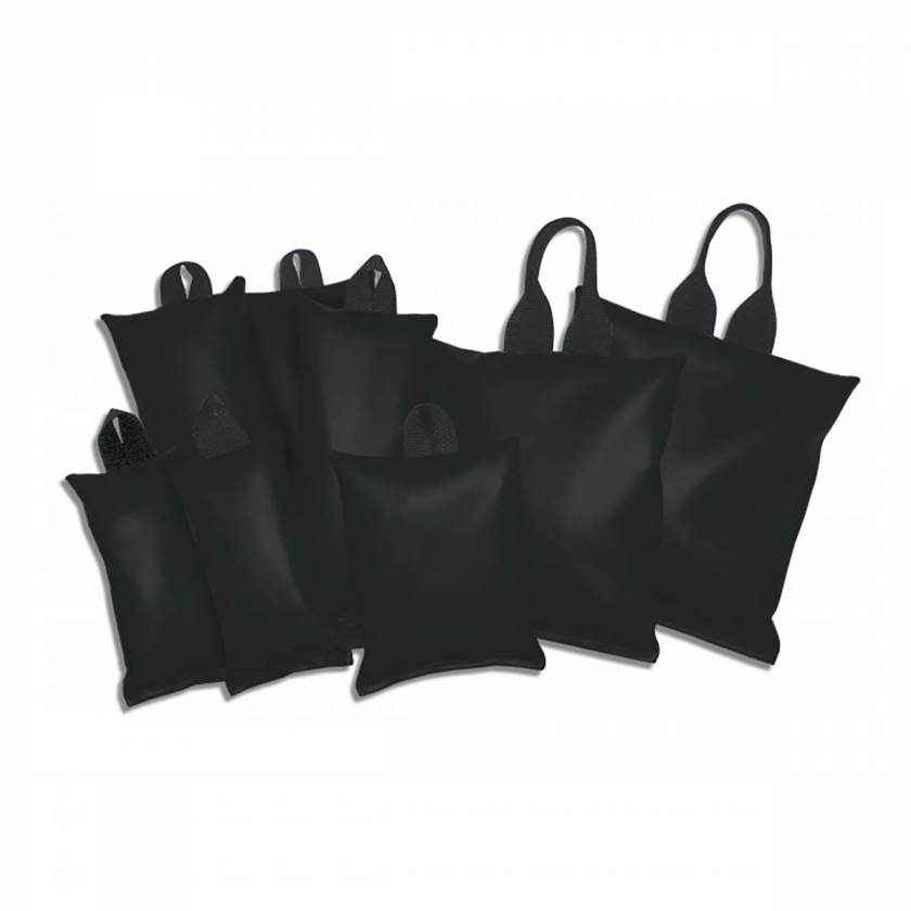 Heavy-Gauge Vinyl Sandbag General 8-Piece Set - Standard Handle - Black