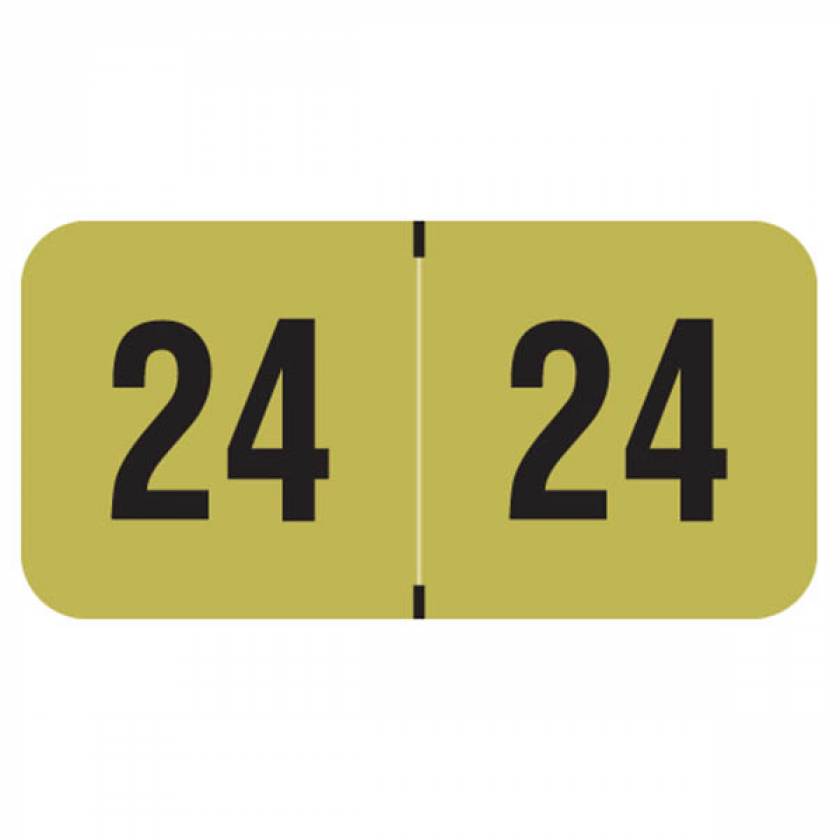 Arden Label SJYM-24-T4 2024 Year Labels - Smead ETYJ Compatible SJYM Series - Size 3/4" H x 1 1/2" W