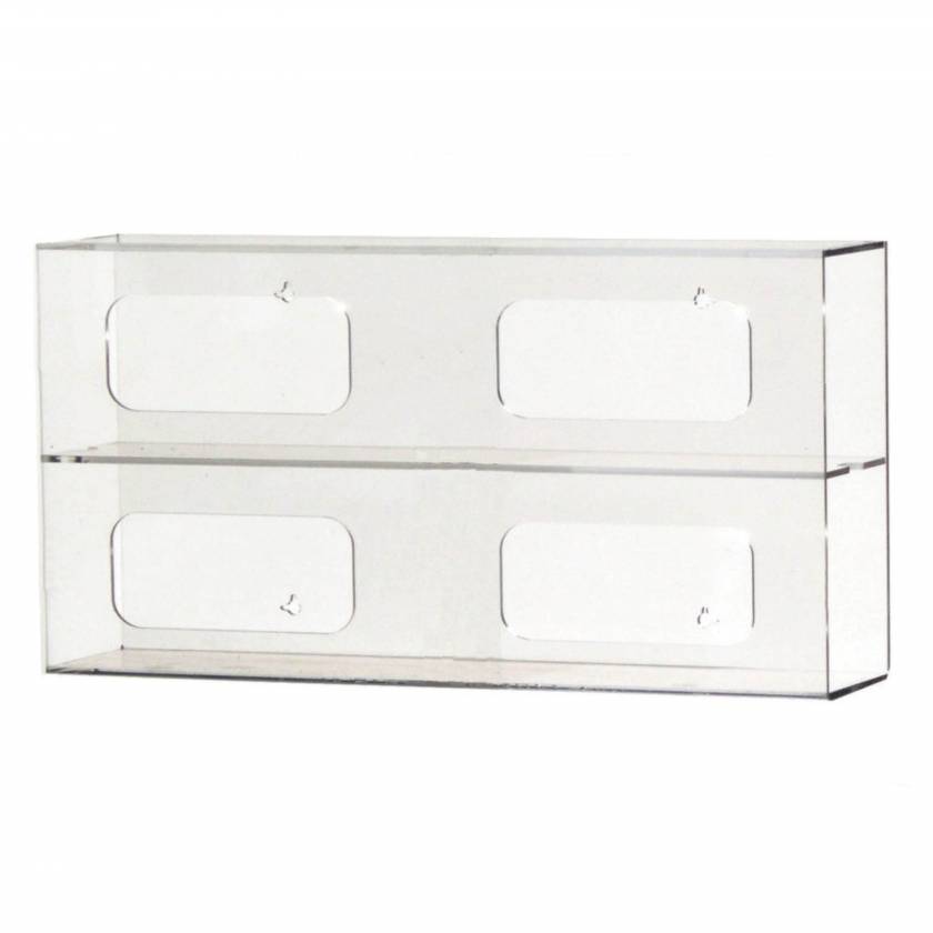 UM3082 Clear Four Box Glove Two Tier Box Dispenser