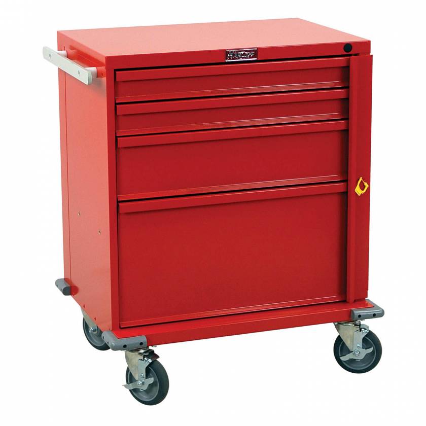 Harloff V-Series Emergency Cart Four Drawer with Breakaway Lock