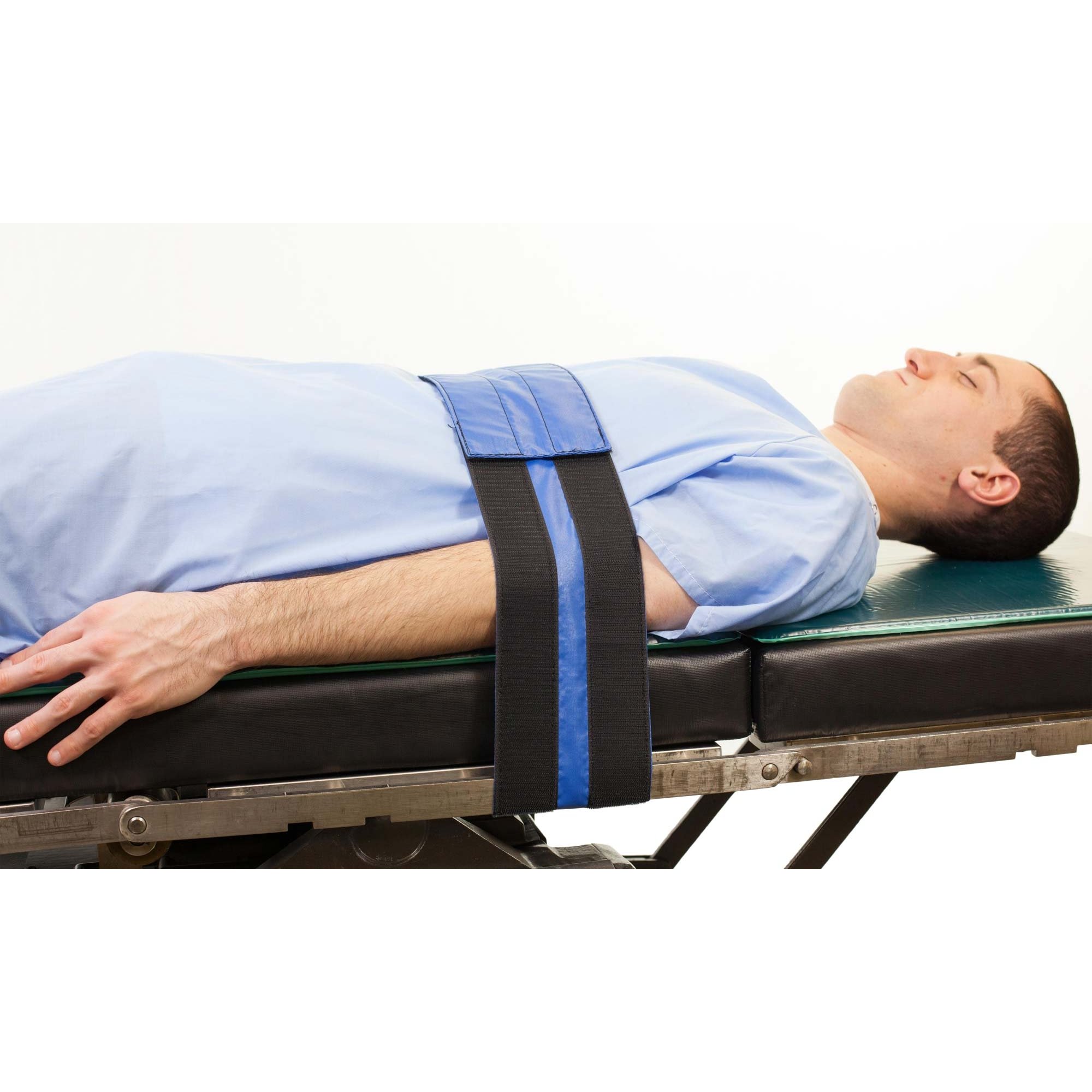 Patient Restraint Strap with 2 Buckles, Rubber