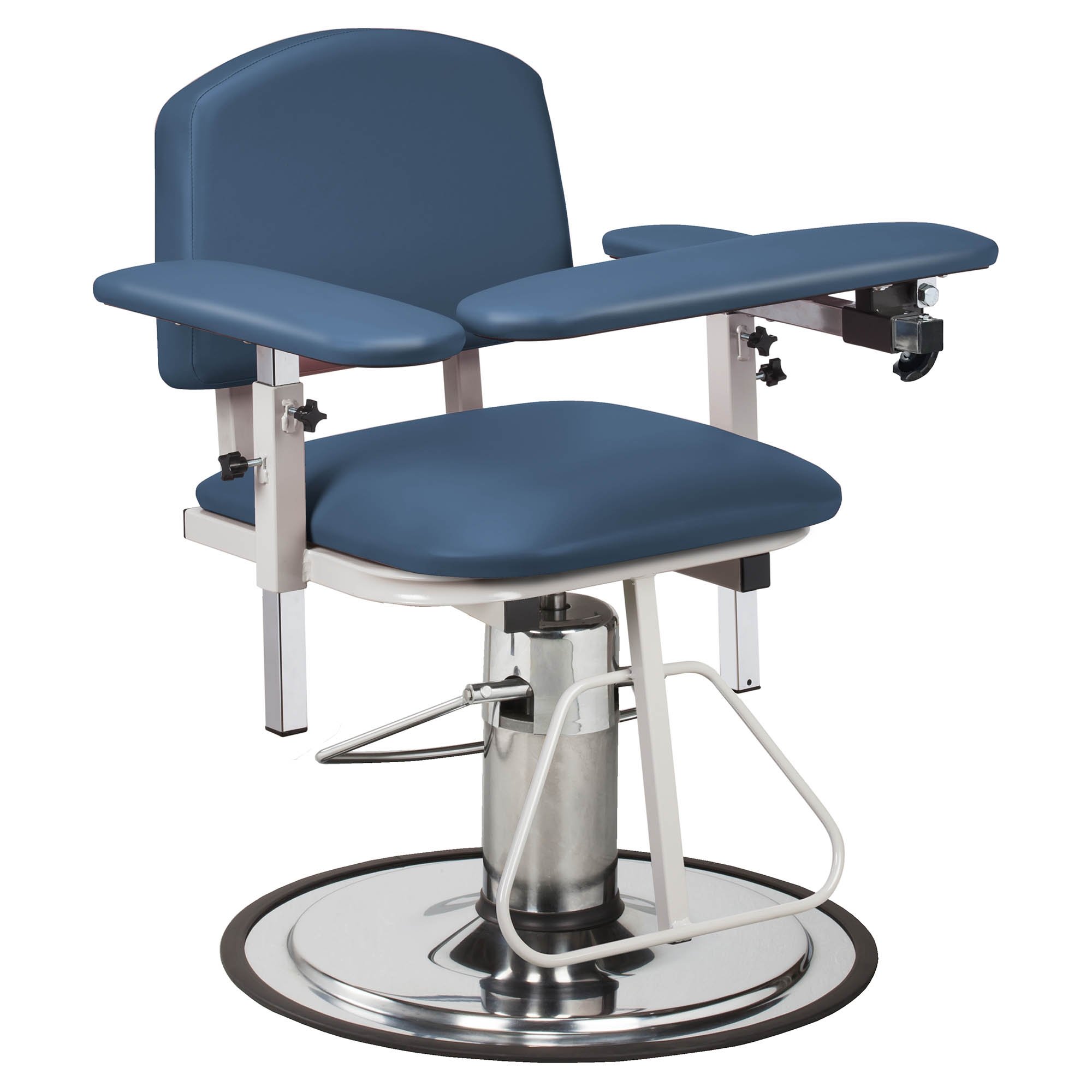 Clinton 6310 H Series Padded Blood Drawing Chair with Padded Arms