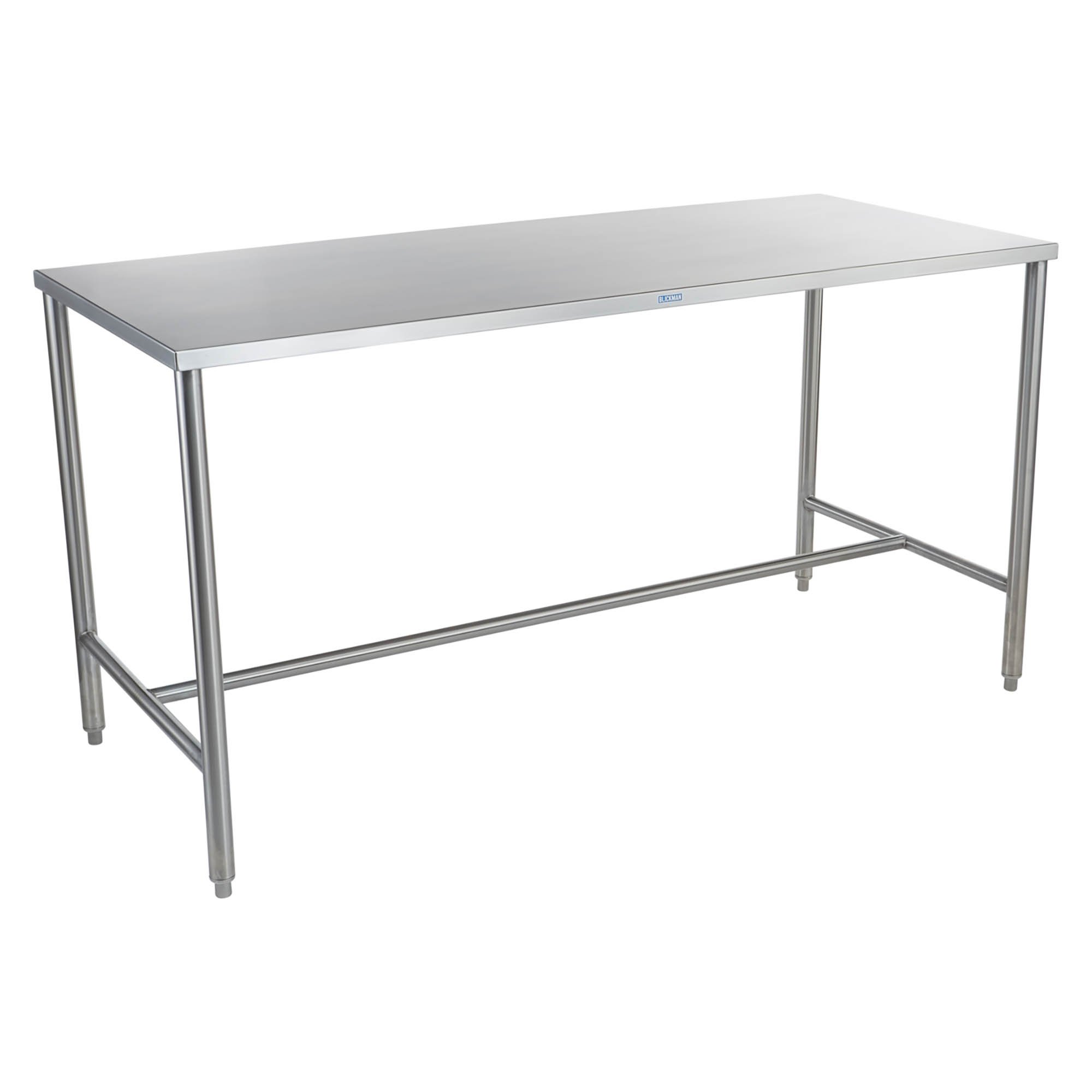 36H Stainless Steel Work Tables with H-Brace & Bullet Feet by Blickman
