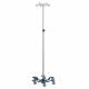 Blickman 0541370600 Stainless Steel IV Stand Model 1370SS-6 with 6-Leg Powder Coated Heavy-Duty Base, Tru-Loc, 6-Hook