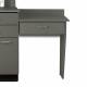 Clinton 076 Wall Mount Desk with 1 Leg and 1 Drawer - Slate Gray