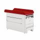 Brewer 1000PX-XSDX-XXX-26 Versa Pediatric Exam Table with Stirrups - Tapestry Red. PLEASE NOTE: This image does not show the Stirrups.