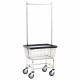 R&B Wire 100CDC58C Narrow Wire Laundry Cart, All Chrome - with Double Pole Rack