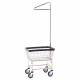 R&B Wire 100CDC91C Narrow Wire Laundry Cart, All Chrome - with Single Pole Rack