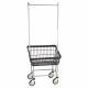 R&B Wire 100T58/D7 Dura-Seven™ Front Load Wire Laundry Cart - with Double Pole Rack