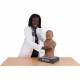 3B Scientific 1023424 PAT Basic® - Affordable Pediatric Auscultation Manikin with SimScope® Training Stethoscope and Laptop, Dark Skin Tone - Checking the Heart Sound