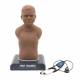 3B Scientific 1023424 PAT Basic® - Affordable Pediatric Auscultation Manikin with SimScope® Training Stethoscope and Laptop, Dark Skin Tone