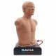 3B Scientific 1024553 SAM4 Auscultation Manikin Light Skin Tone - 360° Rotating Base facilitates demonstration and examination for multiple users.