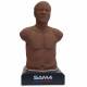 3B Scientific 1025087 SAM4 Auscultation Manikin Dark Skin Tone - Front View with Auscultation Point