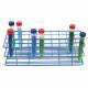 Heathrow Scientific 120767 Coated Wire Rack - Fits 22-25mm Tubes, 40-Well, 4x10 Array, Blue (Test Tubes NOT included)