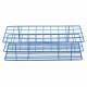 Heathrow Scientific 120767 Coated Wire Rack - Fits 22-25mm Tubes, 40-Well, 4x10 Array, Blue