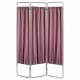 Economy 3 Section Folding Screen Frame SKU 153093 Shown with Optional Rouge Cloth Screen Panels