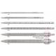 25mL Plastic Serological Pipettes - 345mm - Red Striped Color Coded