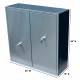 OmniMed 181720 Vault Twin Door Narcotics Cabinet - Dimensions