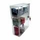 OmniMed 184001 Transparent Utility Cabinet with 2 Shelves - Front View (Supplies are NOT included)