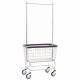 R&B Wire 200CFC56C Large Capacity Wire Laundry Cart, All Chrome - with Double Pole Rack