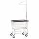 R&B Wire 200CFC91C Large Capacity Wire Laundry Cart, All Chrome - with Single Pole Rack