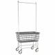 R&B Wire 200F56/D7 Dura-Seven™ Large Capacity Wire Laundry Cart - with Double Pole Rack