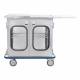 Blickman Stainless Steel Multi-Purpose Case Cart Model CCC2E-19G - Double Glass Doors & Extension Shelves