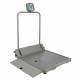 2600 Series Health o Meter Digital Wheelchair Ramp Scale with Large Platform - Left Side Ramp