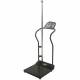 3001-AMHR Series Health o Meter Antimicrobial Digital Platform Scale with Handrail, Mechanical Height Rod - Right Angled with Height Rod in Full Extended Position