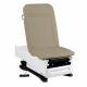 Model 3002-500-305CL FusionONE ProGlide Power Hi-Lo Manual Backrest Exam Table with Contoured Top, WheelBase System, Foot Control & Stirrups - Creamy Latte