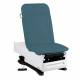 Model 3002-500-305LB FusionONE ProGlide Power Hi-Lo Manual Backrest Exam Table with Contoured Top, WheelBase System, Foot Control & Stirrups - Lakeside Blue