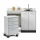 Clinton 48048L Classic Laminate 48" Wide Cart-Mate Cabinet with Left Side 4-Drawer Cart in Gray Finish (Cart-Out). NOTE: Supplies and Optional Sink Model 022 are NOT included.