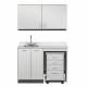 Clinton 48048R Classic Laminate 48" Wide Cart-Mate Cabinet with Right Side 4-Drawer Cart in Gray Finish. NOTE: Supplies, Optional Sink Model 022 and 48" Wide Wall Cabinet Model 8248 are NOT included.