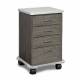 Clinton 4940-C Fashion Finish Mobile Cart-Mate Cart with 4 Drawers in Metropolis Gray Finish