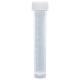 10mL Transport Tubes - Polypropylene Self-Standing Conical Bottom with White Polyethylene Screw Cap