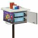 Clinton 67235 Pediatric Phlebotomy Cart - Space Place Graphics (Door Opens)