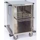 Lakeside One Door Stainless Steel Case Carts - 24" Width Wire Shelf