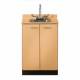 Clinton 8024 Classic Maple Laminate 24" Wide Base Cabinet with 2 Doors. Shown with OPTIONAL upgrade sink and faucet.