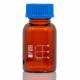 Globe Scientific 8110050 Globe Glass™ Amber Media Bottles with GL32 Screw Cap - 50 mL