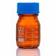 Globe Scientific 8110100 GlobeGlass™ Amber Media Bottles with GL45 Screw Cap - 100 mL