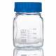 Globe Scientific 8120500 Globe Glass™ Square Wide Mouth Media Bottles with GL80 Screw Cap, Single Graduations - 500 mL