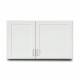 Clinton 8342 Wall Cabinet with 2 Doors - 42" W x 24" H, Fashion Finish Arctic White