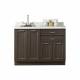 Clinton Fashion Finish Twilight 48" Wide Base Cabinet Model 8648 shown with White Carrara Postform Countertop with Sink and Wing Lever Faucet Model 48P