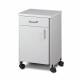 Clinton 8720-A Molded Top Mobile Bedside Cabinet with 1 Door and 1 Drawer - Gray 1GR