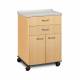 Clinton 8922-A Mobile Treatment Cabinet with 2 Drawers, 2 Doors, Molded Top, and Maple Cabinet