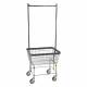 R&B Wire 96CBC58C Economy Wire Laundry Cart, All Chrome - with Double Pole Rack